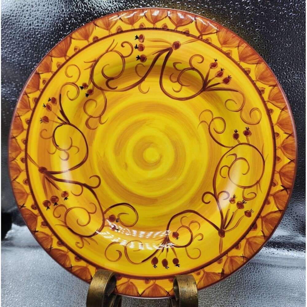 Pier 1 Imports Hand Painted Earthenware "Karistan" Dinner Plate (READ!!!)